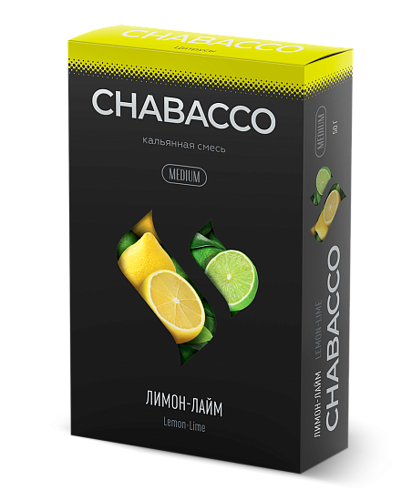 Купить Chabacco MEDIUM - Lemon-Lime (Лимон-Лайм) 50г